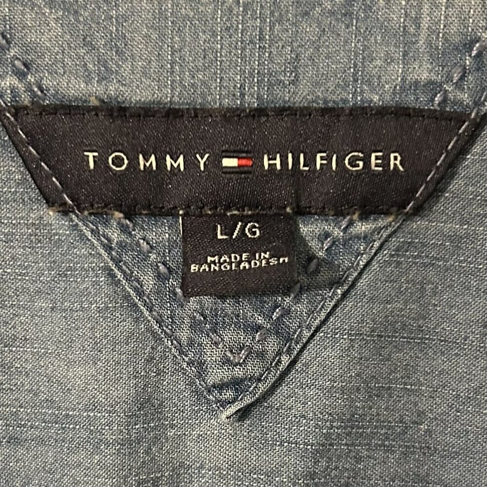 Women's, Tommy Hilfiger, Denim, Button Down Top, Size Large - Picture 3 of 5